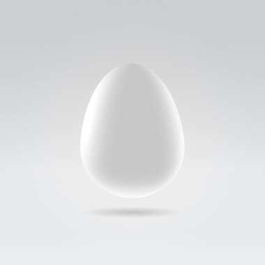 uzayda asılı saf beyaz yumurta