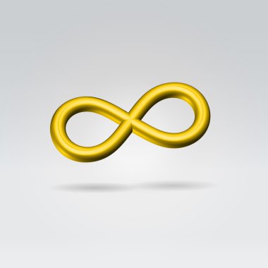 Golden infinity symbol clipart