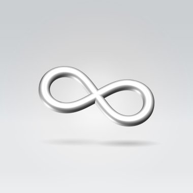 Silver infinity symbol clipart