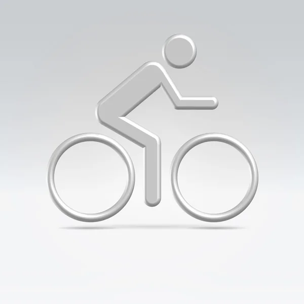 Піктограма велосипедиста 3d візуалізована — стоковий вектор