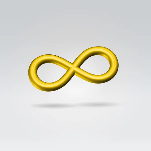 Golden infinity symbol — Stock Vector