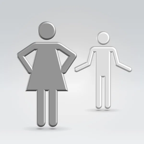 Conflit entre le concept homme et femme — Image vectorielle