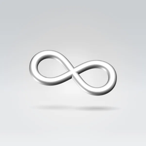 Symbol infinity stříbrný — Stockový vektor