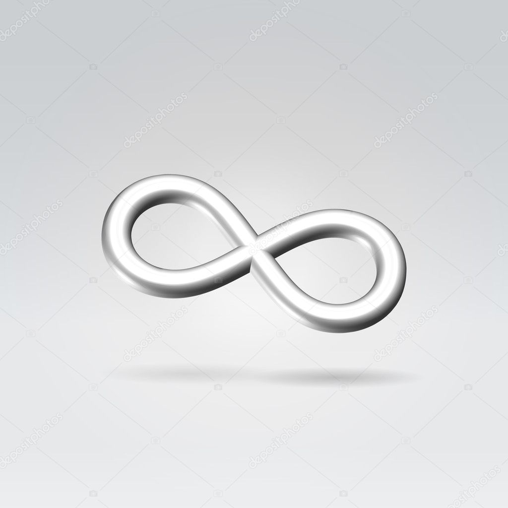 Silver infinity symbol