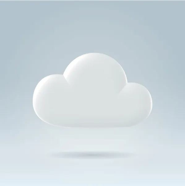 Καθαρό καθαρό άσπρο πλαστικό σύννεφο — Διανυσματικό Αρχείο