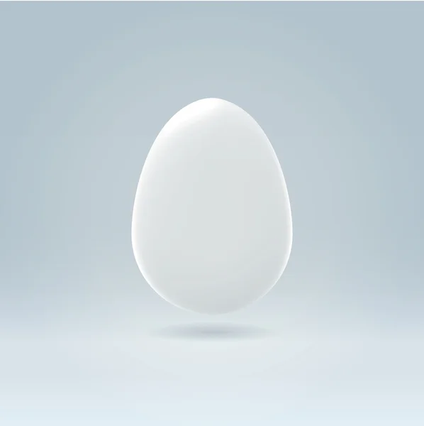 Чисте біле яйце висить у космосі — стоковий вектор