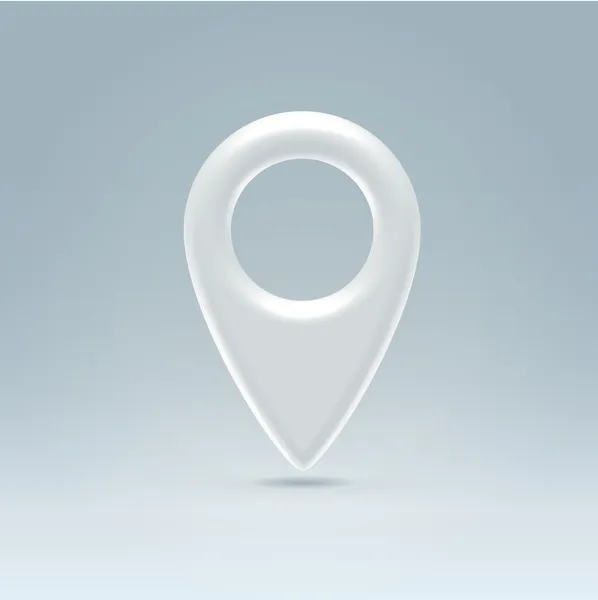 Point de navigation symbole plastique brillant — Image vectorielle