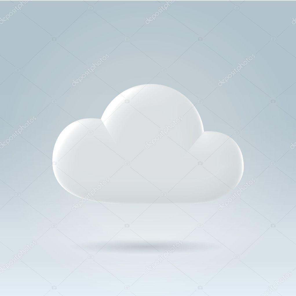 Pure clean white plastic cloud