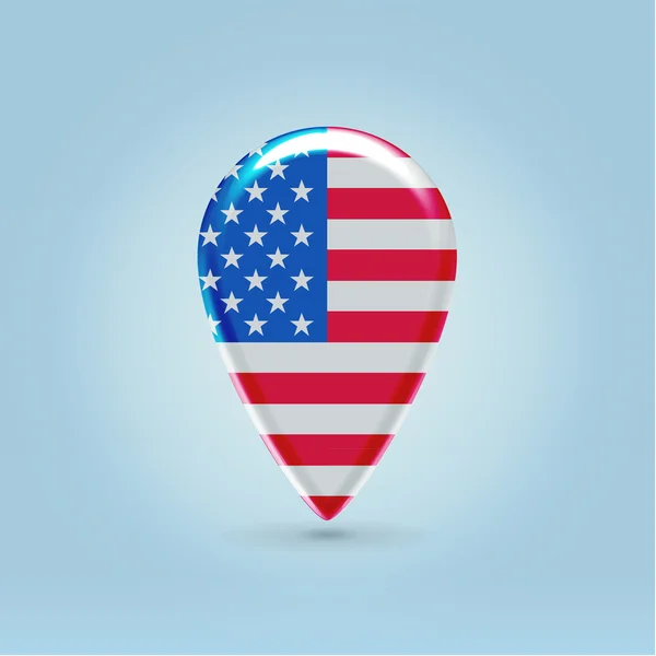 USA carte point d'application symbole — Image vectorielle