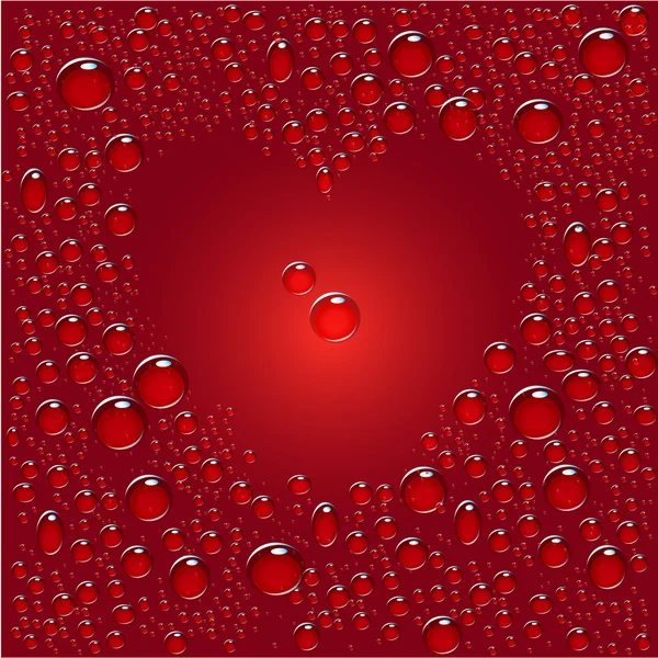 Forme de coeur humide — Image vectorielle