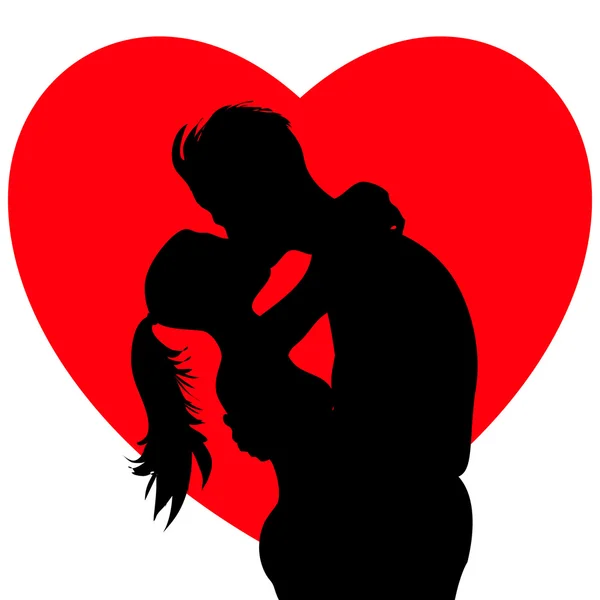 Valentinstag-Paare — Stockvektor