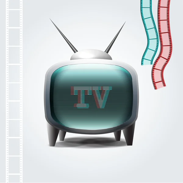 Retro tv-toestel — Stockvector