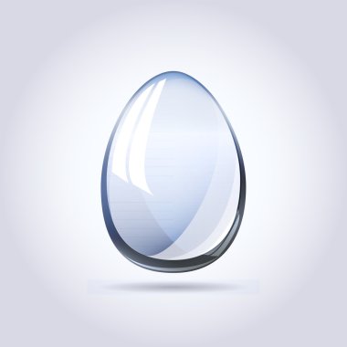 Glossy crystal egg concept clipart