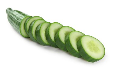 Cucumber cut into slices clipart