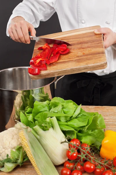 Chef preparing food — Stock Photo, Image