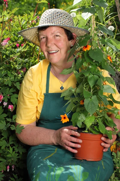 Senior vrouw tuinier — Stockfoto