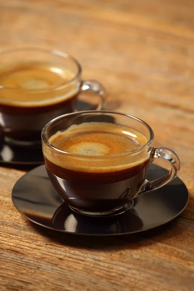 Two cups of espresso — Stock Photo, Image
