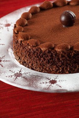 Chocolate truffle cake clipart