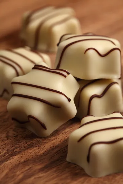 Chocolates brancos — Fotografia de Stock