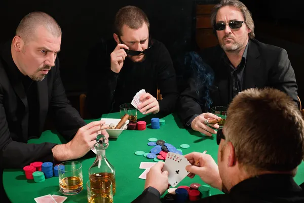 Grupp av pokerspelare — Stockfoto