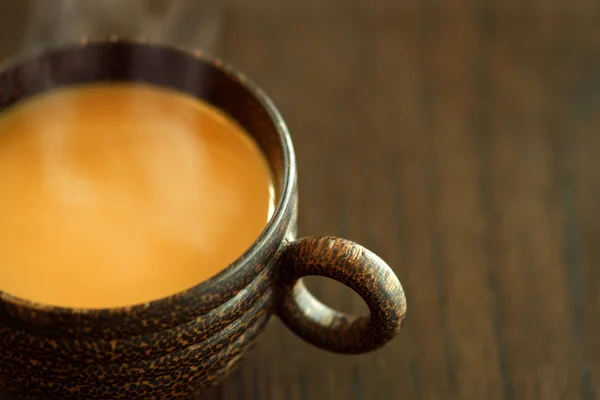 Kahve krem ve Buhar — Stok fotoğraf