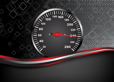 Vector car speedometer. Abstract background clipart