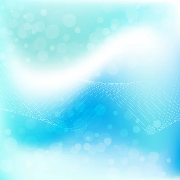 Fond bleu vectoriel avec ondes — Image vectorielle