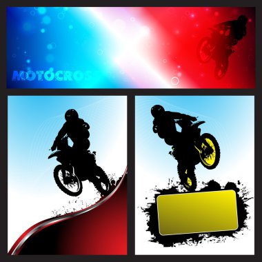 Vector motocross Collection background clipart