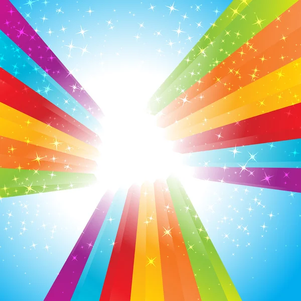虹のカラフルな広告 — ストックベクタ