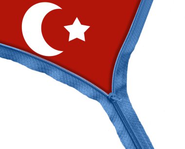 Türkiye bayrağı altında fermuar