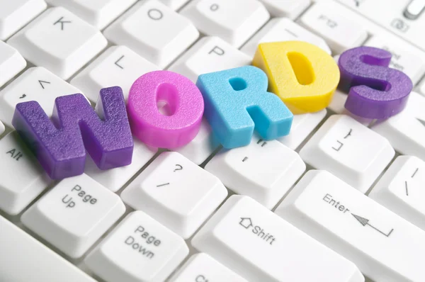 Slova slovo které barevné dopisy — Stock fotografie