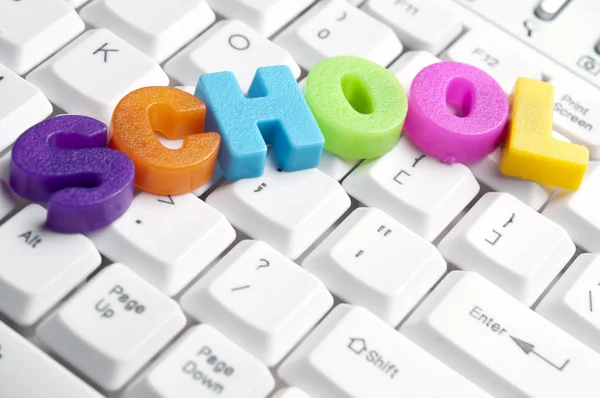 School word made by colorful letters — Stock Photo, Image