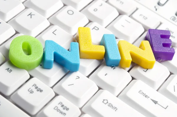 ONLINE word made by colorful letters — Stock Photo, Image
