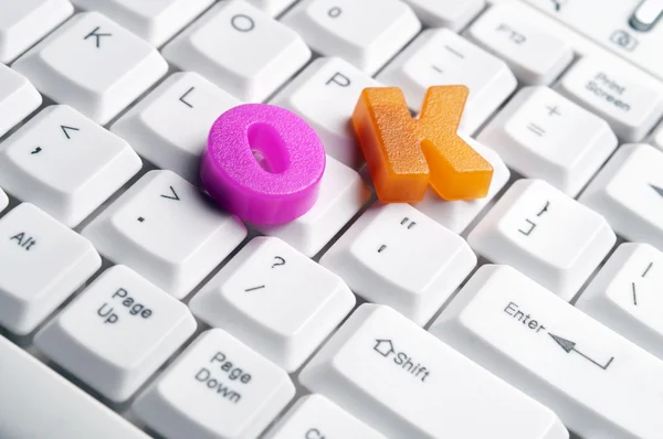 OK word made by colorful letters — Stock Photo, Image
