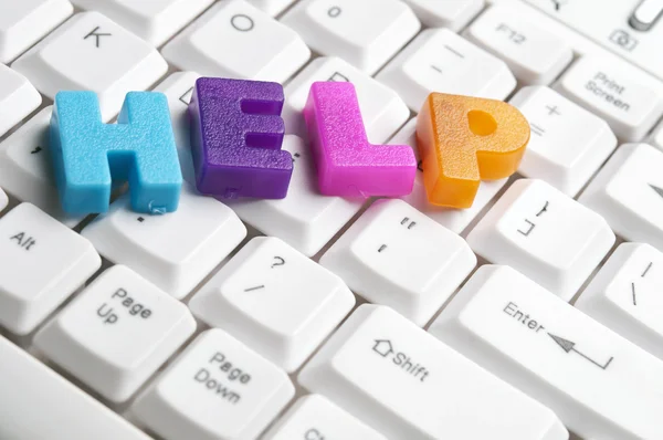 Help word made by colorful letters — Stock Photo, Image