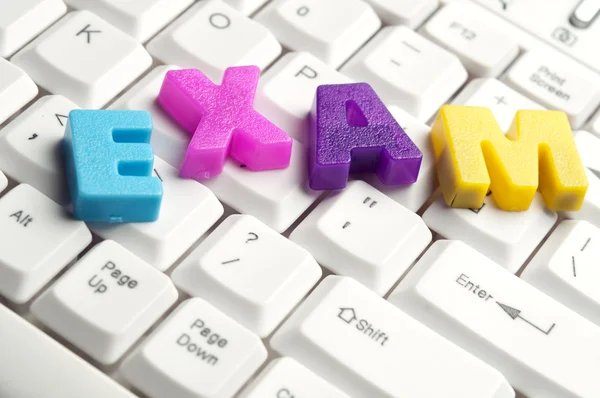 Exam word made by colorful letters — Stock Photo, Image