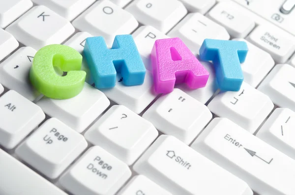 Chat word made by colorful letters — Stock Photo, Image