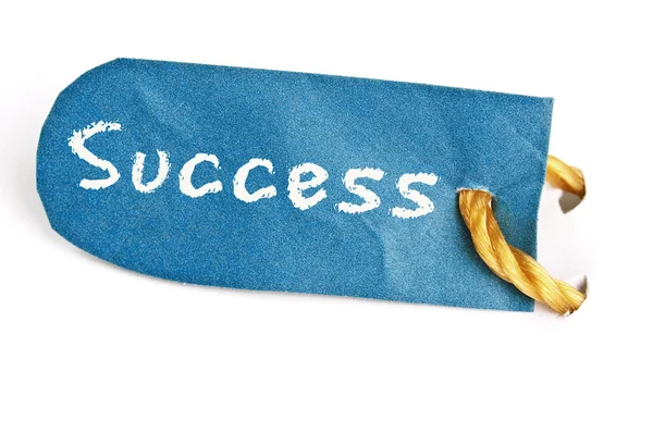 Palavra de sucesso no rótulo — Fotografia de Stock