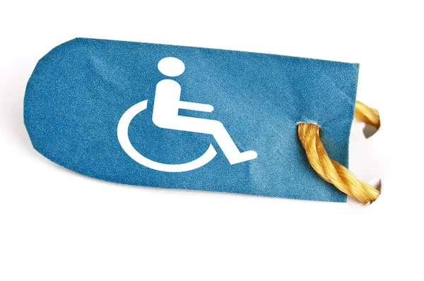 Forma de Handicap no rótulo — Fotografia de Stock