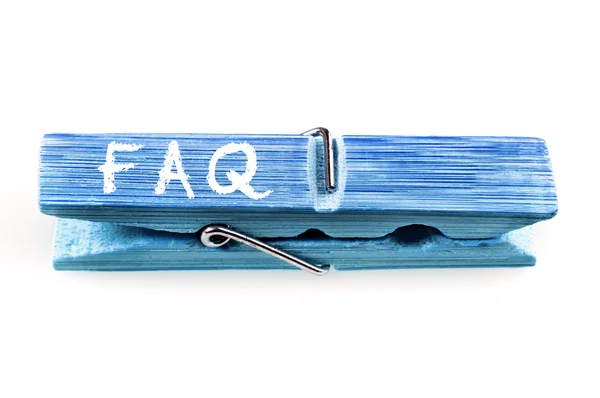 FAQ programu word na haku pralni — Zdjęcie stockowe