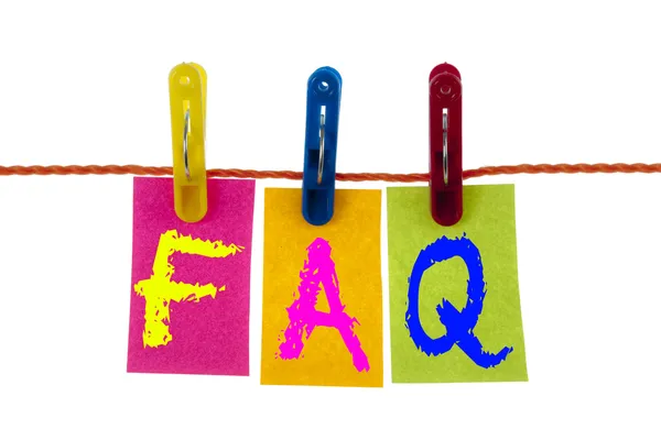 FAQ mot sur crochet de blanchisserie — Photo