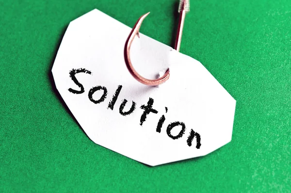 Solution message on paper — Stock Photo, Image