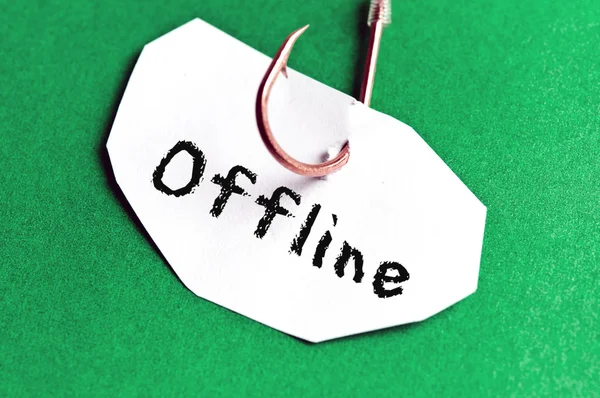 Offline message on paper — Stock Photo, Image