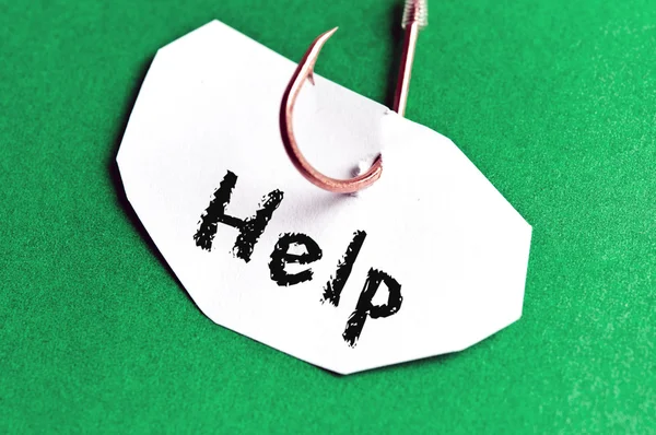 Help message on paper — Stock Photo, Image