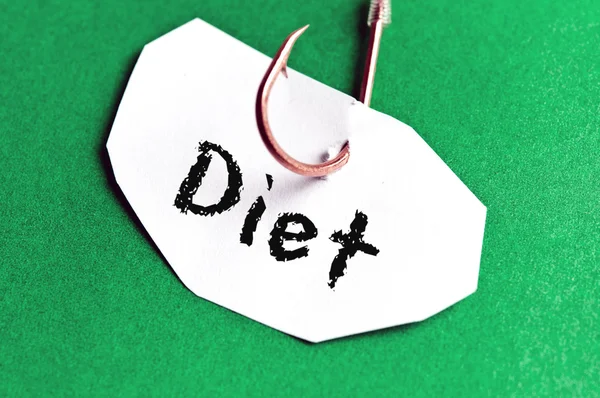 Diet message on paper — Stock Photo, Image
