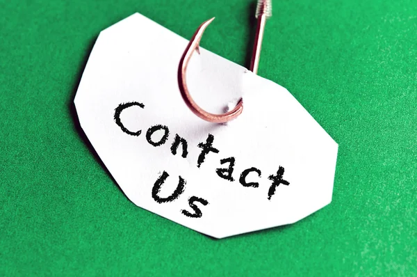 Contact Us message on paper — Stock Photo, Image