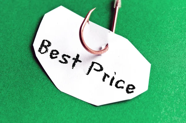 Melhor Preço mensagem no papel — Fotografia de Stock