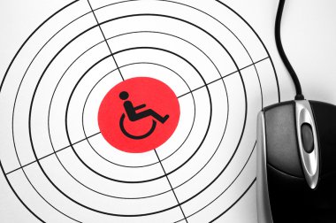 Handicap target and pc mouse clipart