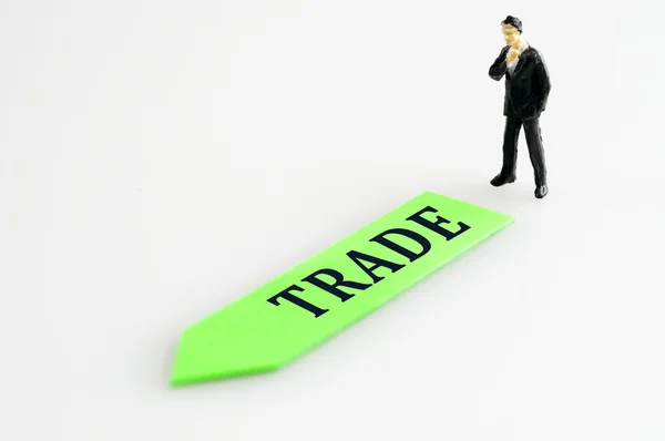Trade direction and toy business man — Stock Photo, Image