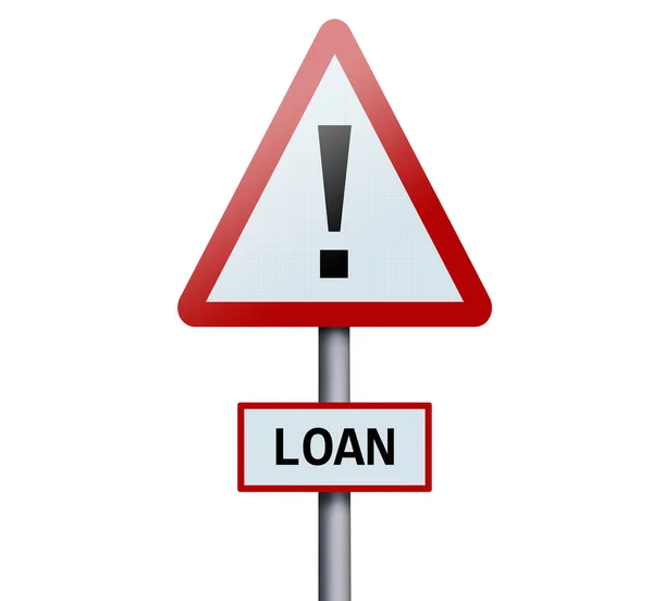 Loan word on road sign — Stock Photo, Image